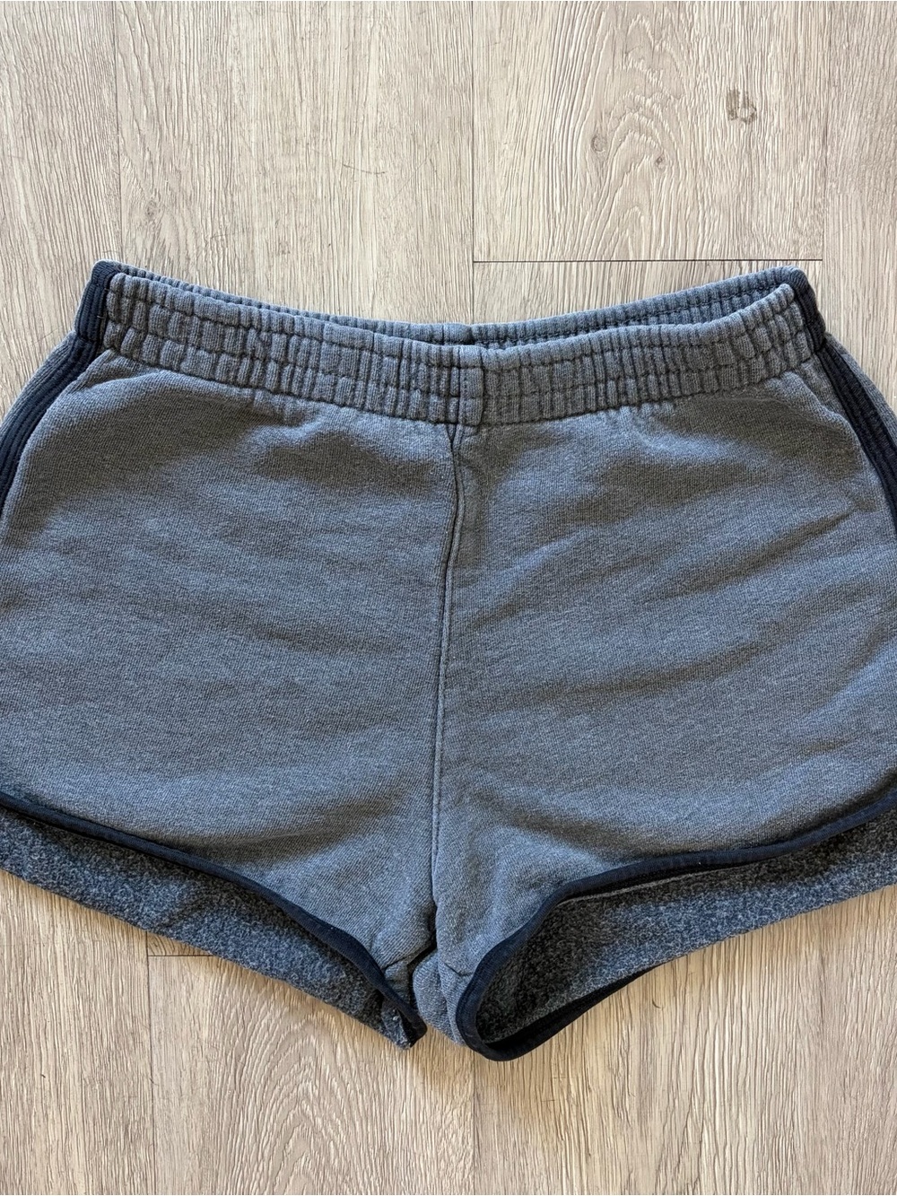 Brandy Melville Gray and Black Lissette Shorts